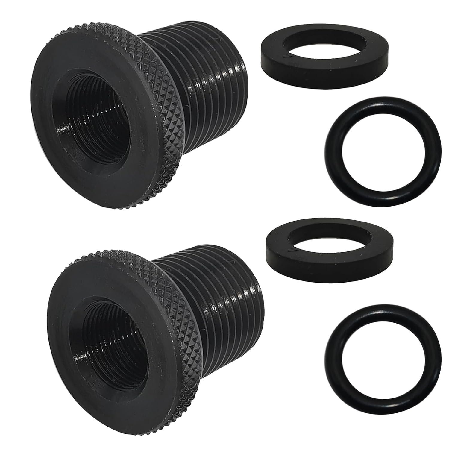 Seamless Thread Swap: 1/2x28 to 3/4x16 Adapters + Washers (2pk)