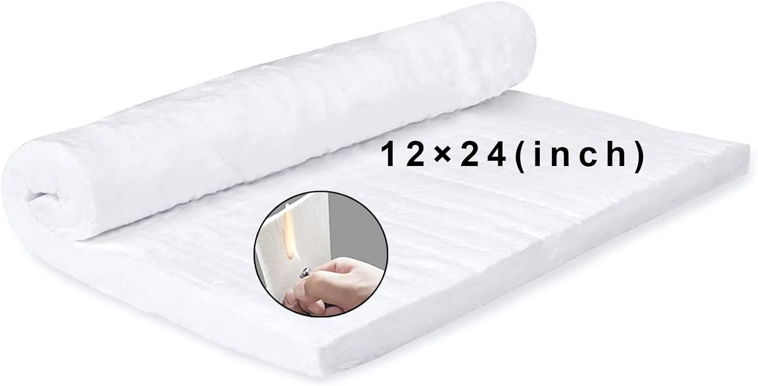 1-Inch Thick 2400°F Ceramic Fiber Blanket for Forges & Kilns