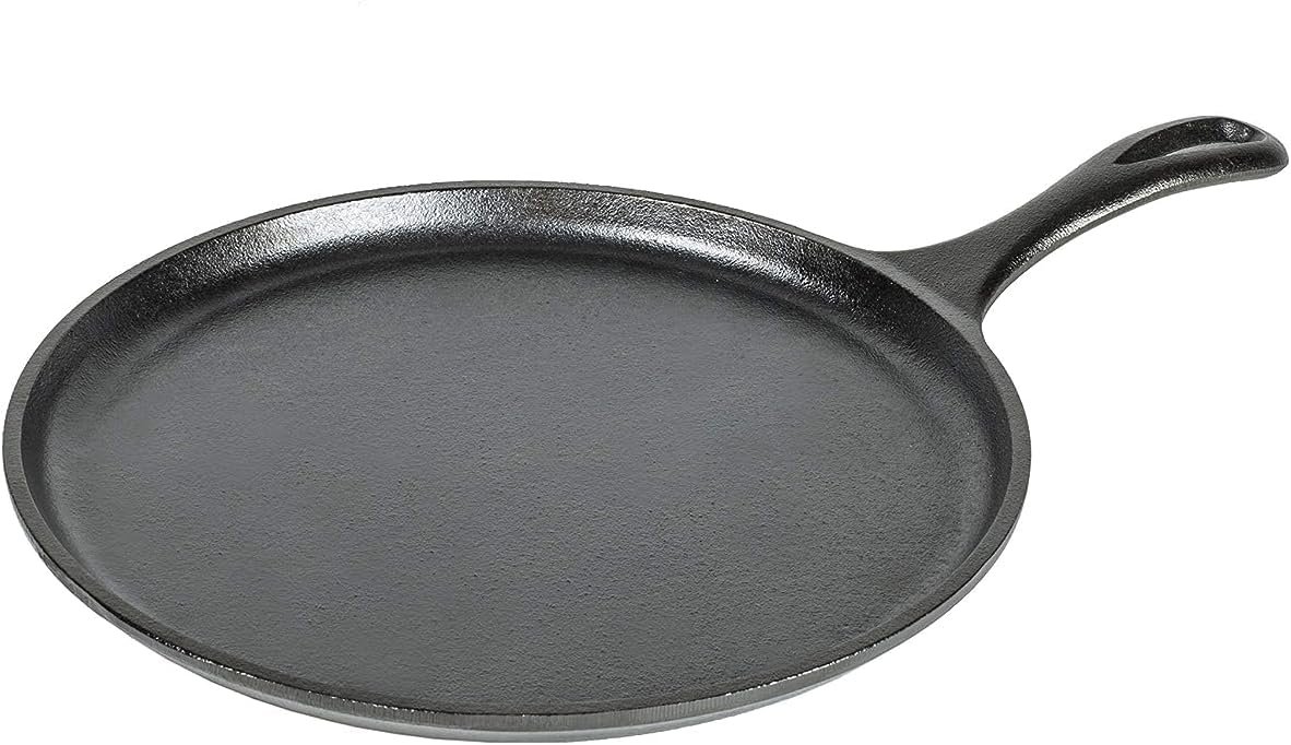 10.5-Inch Cast Iron Griddle for Pancakes, Pizzas & More