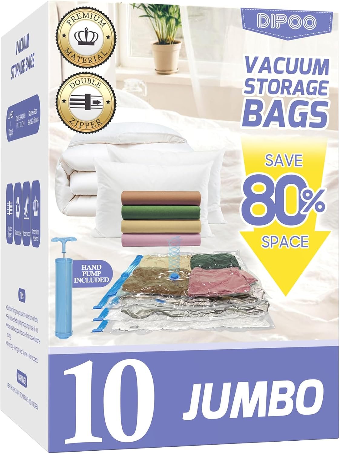 Jumbo Vacuum Bags: Shrink Storage by 80% Instantly