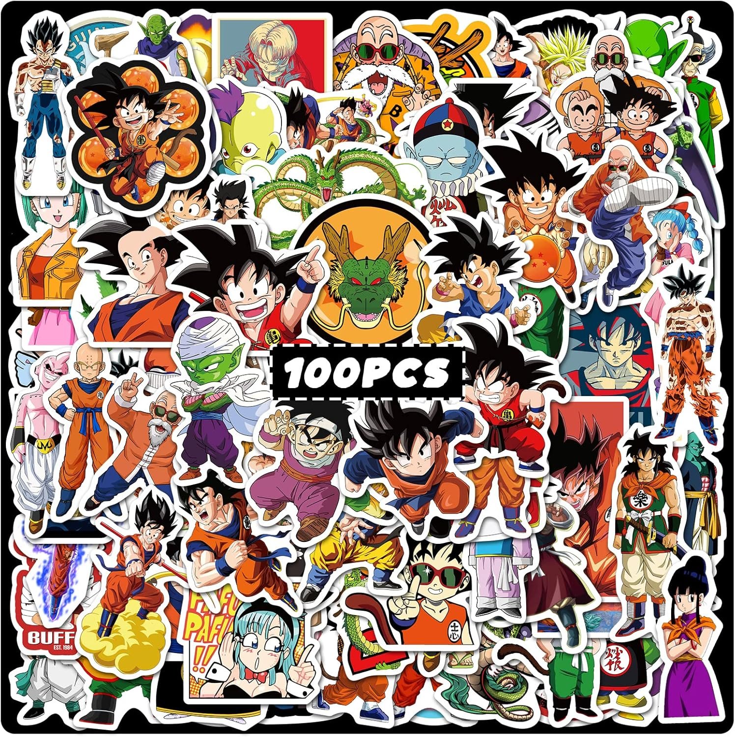 100 Anime Stickers Pack - Waterproof Decals for Kids & Teens