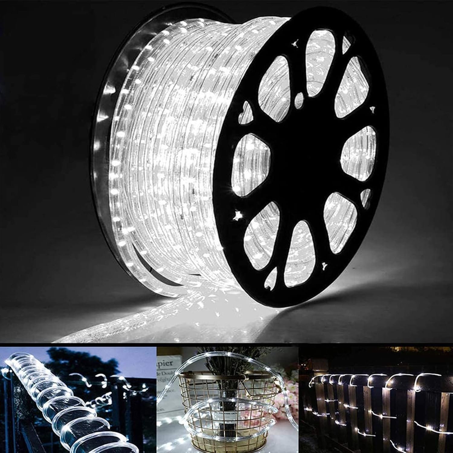 100ft LED Rope Lights: 8 Modes for Indoor Outdoor Decor