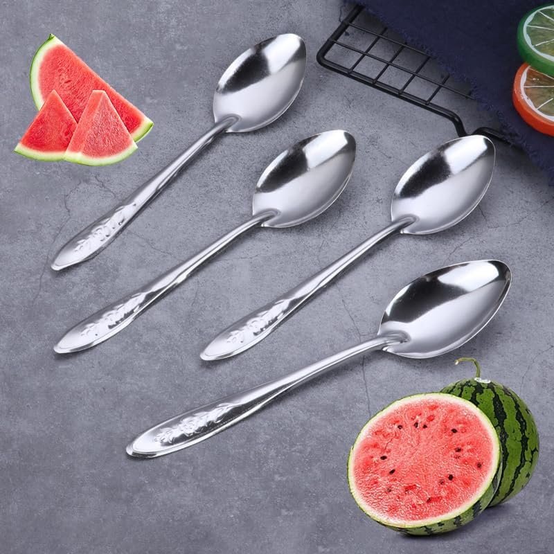 10pcs Stainless Steel Spoon Set for Dessert Lovers