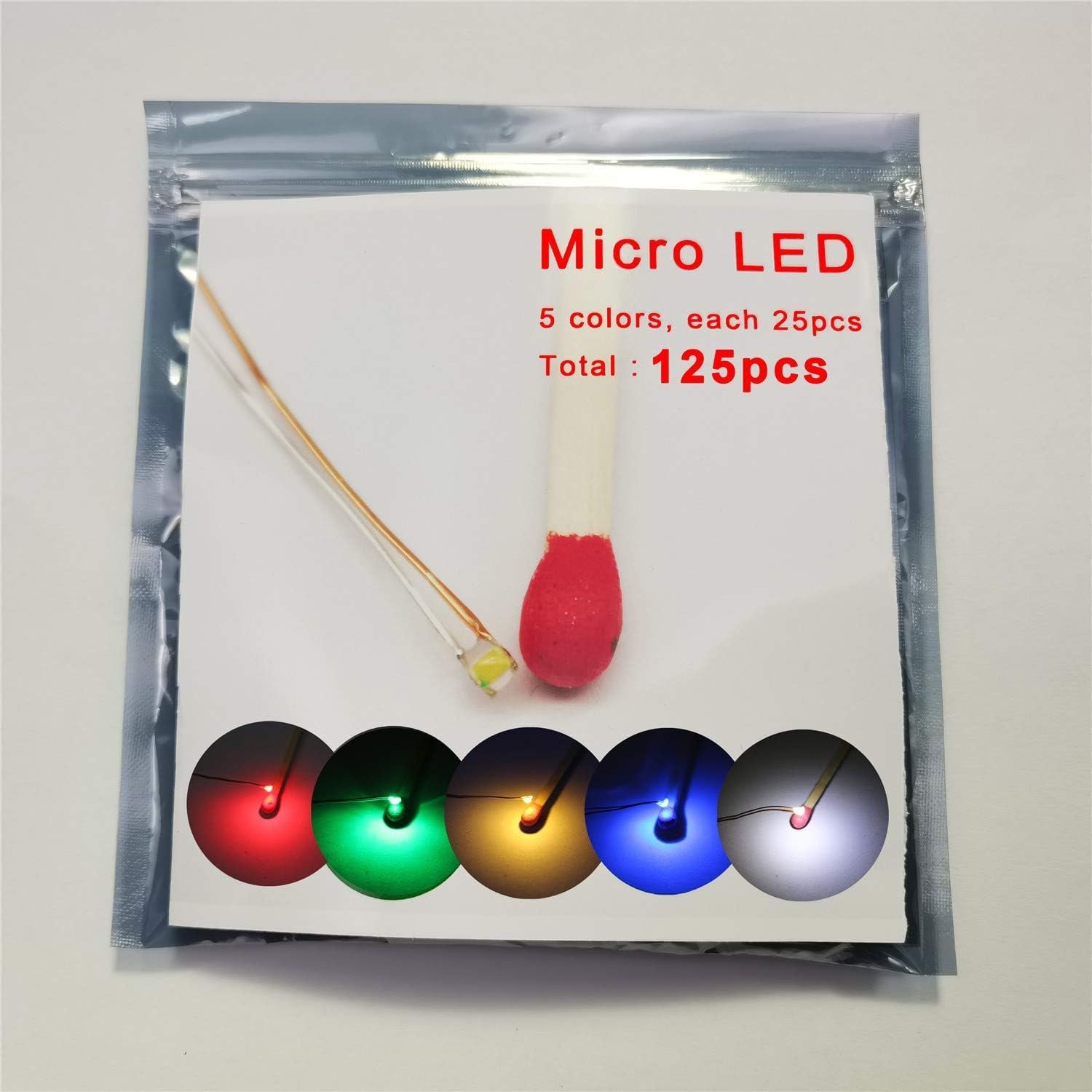 Ready-to-Use LED Kit: 125 Pre-Soldered LEDs + Resistors