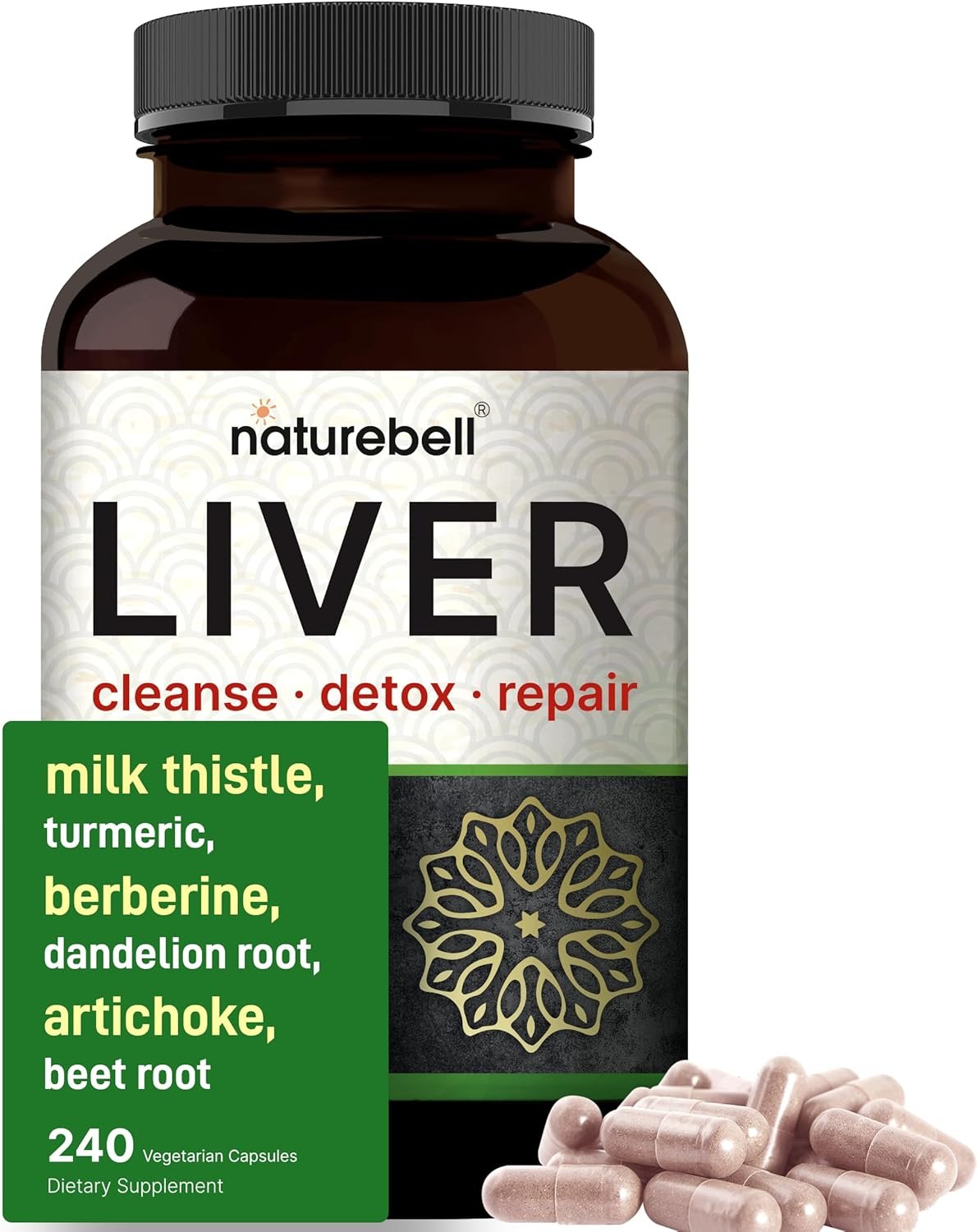 15-Herb Liver Support: Milk Thistle + Turmeric 240 Caps