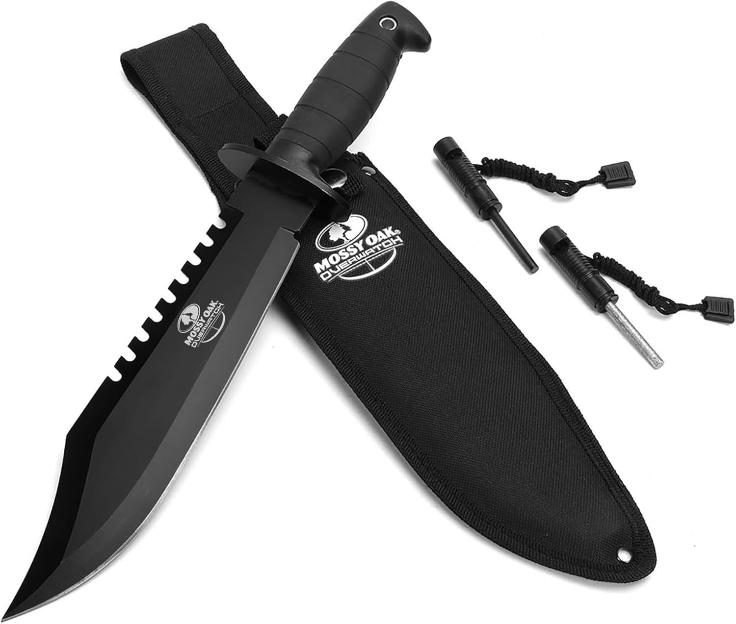 15-Inch Survival Bowie Knife with Fire Starter & Sheath