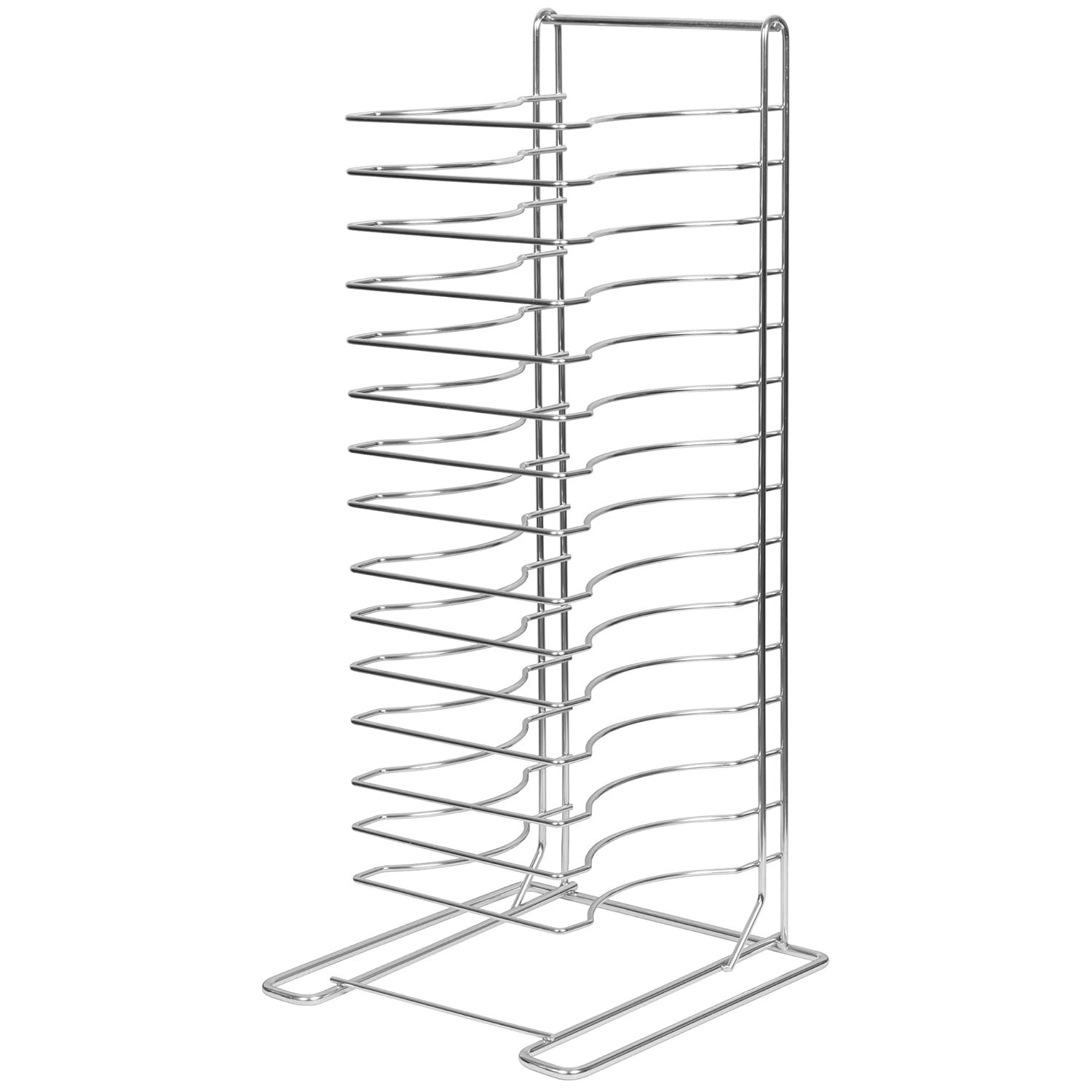 15-Slot Pizza Pan Storage Rack - Commercial Quality
