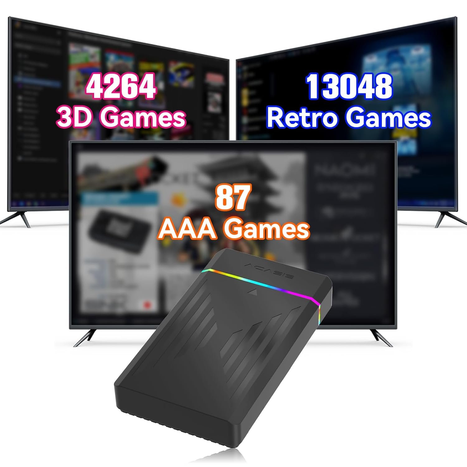 17,399 Retro Games in One Console - Plug & Play Gaming HDD