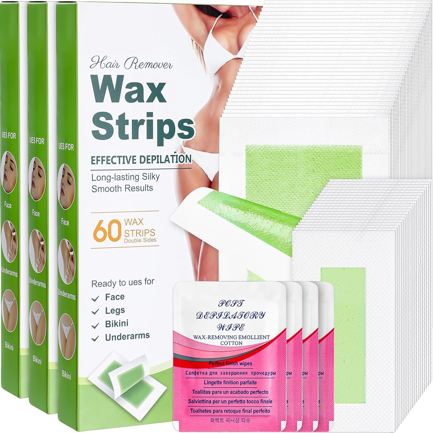 180-Piece Wax Strips Kit: Smooth Skin Anywhere