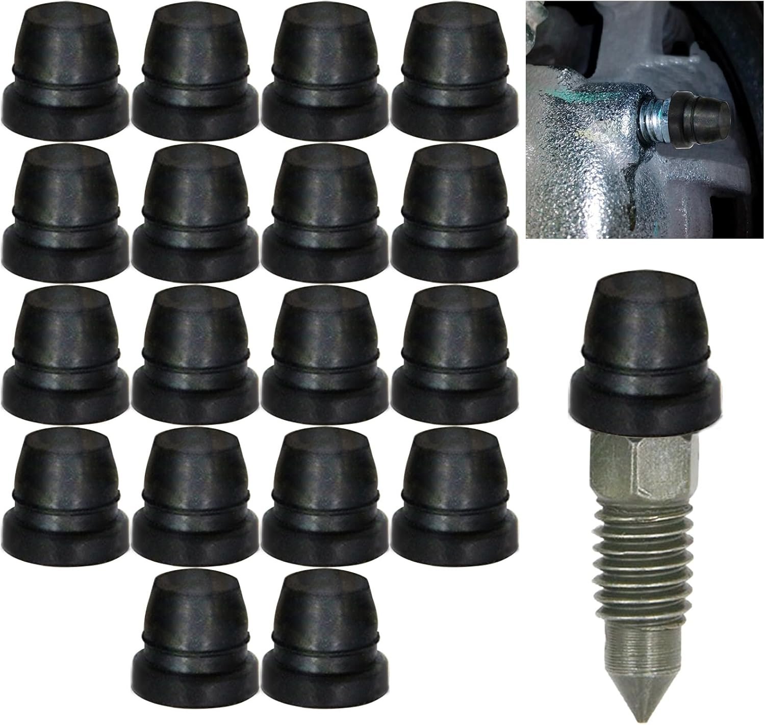 18PCS Brake Dust Cover Set for Cars and Bikes