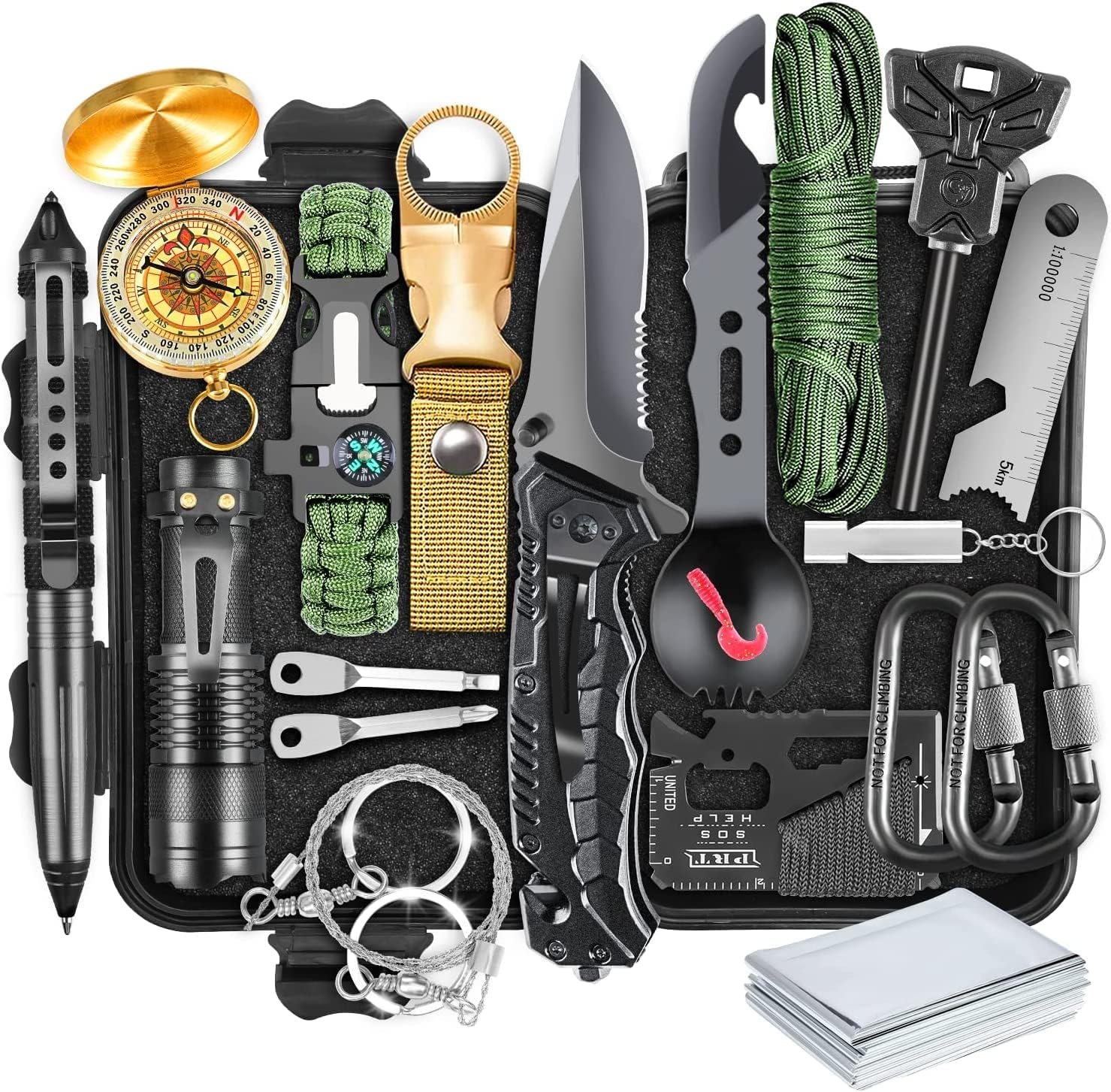 19-in-1 Emergency Survival Kit for Outdoor Adventures