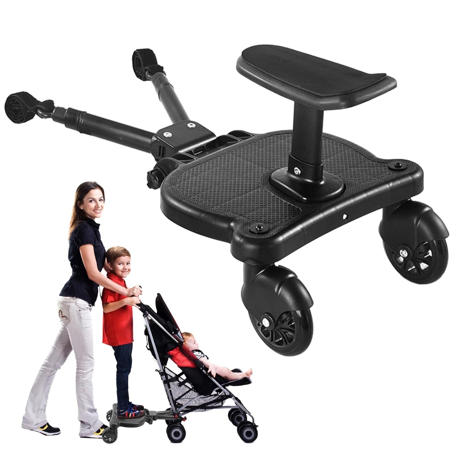 2-in-1 Sit & Stand Stroller Board: Keep Both Kids Happy