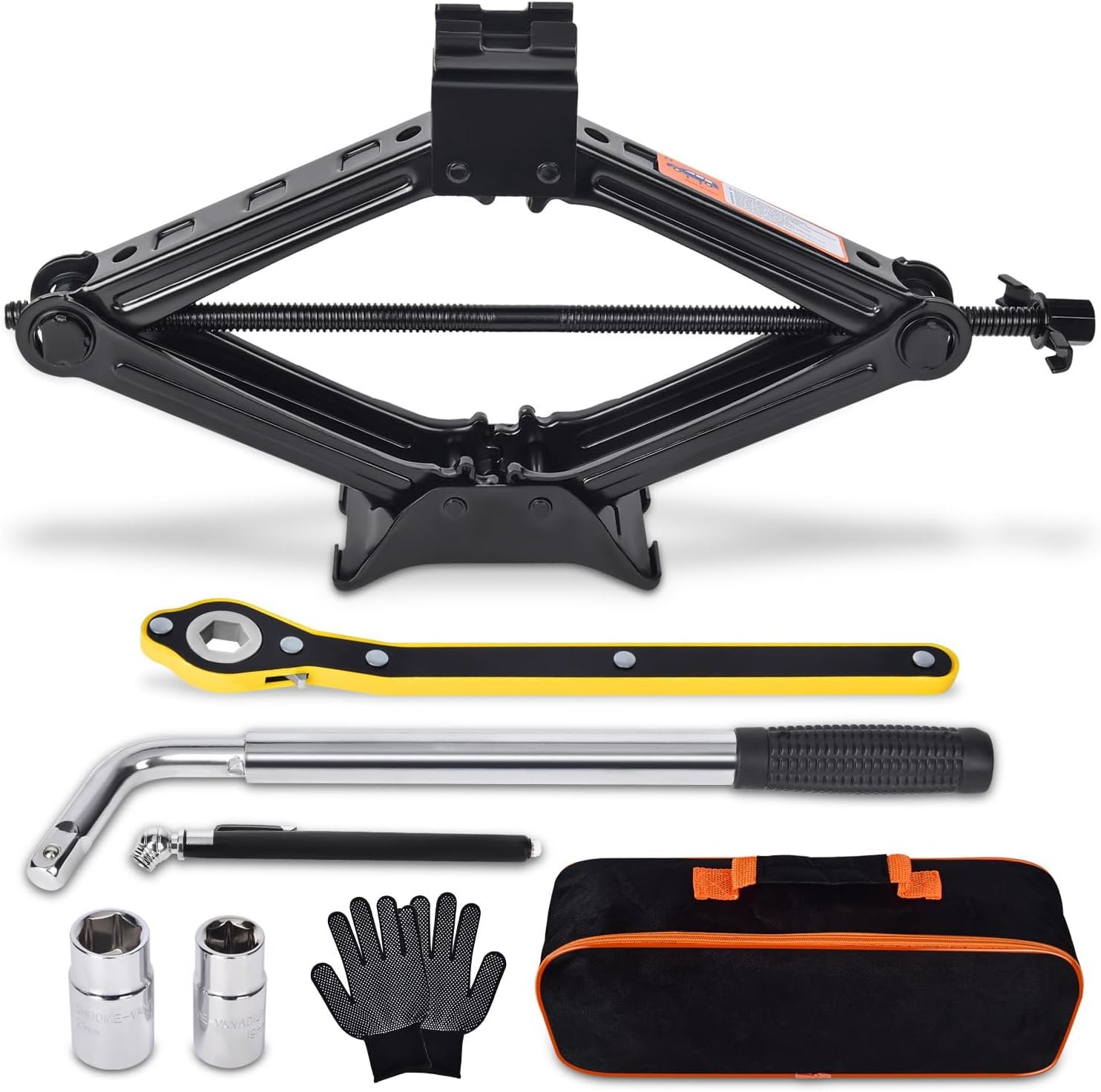 2 Ton Scissor Jack Kit: Complete Emergency Tire Rescue Package