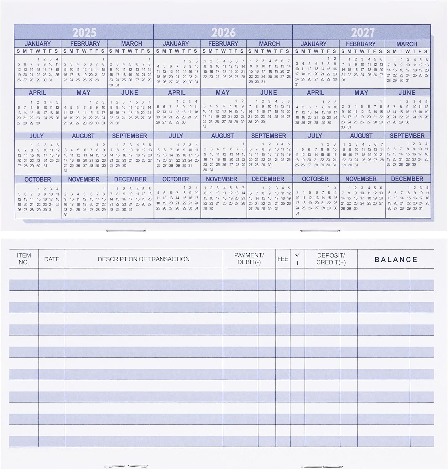 20 Pack Personal Checkbook Register for Efficient Financial Tracking