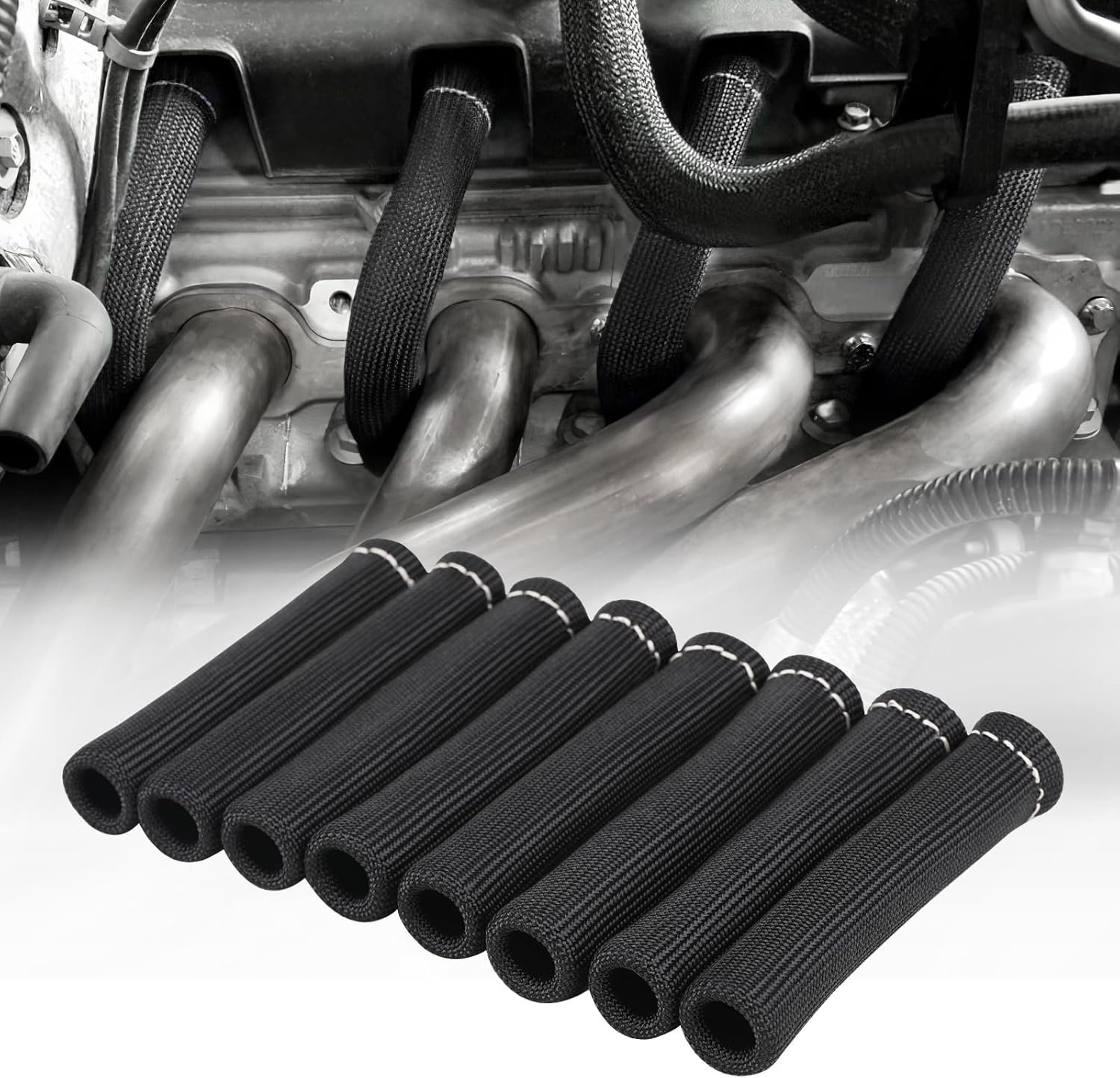 2500°F Spark Plug Wire Heat Shields for SBC/BBC Engines