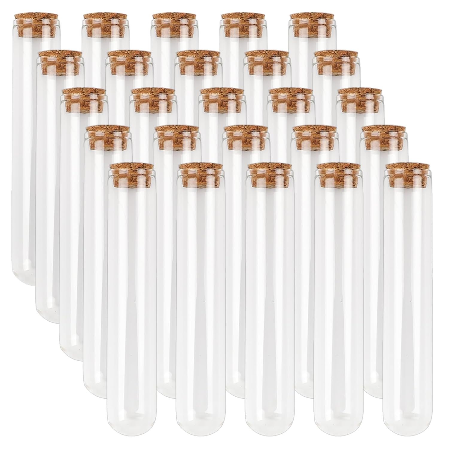 25pcs Glass Test Tubes Set for Storage & Parties