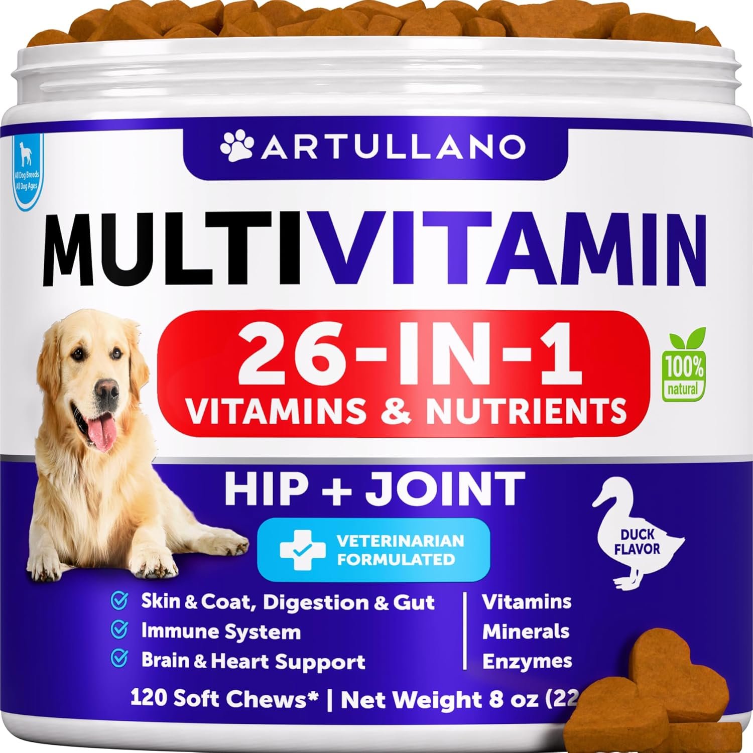26-in-1 Dog Multivitamin: Joint & Overall Health for All Ages