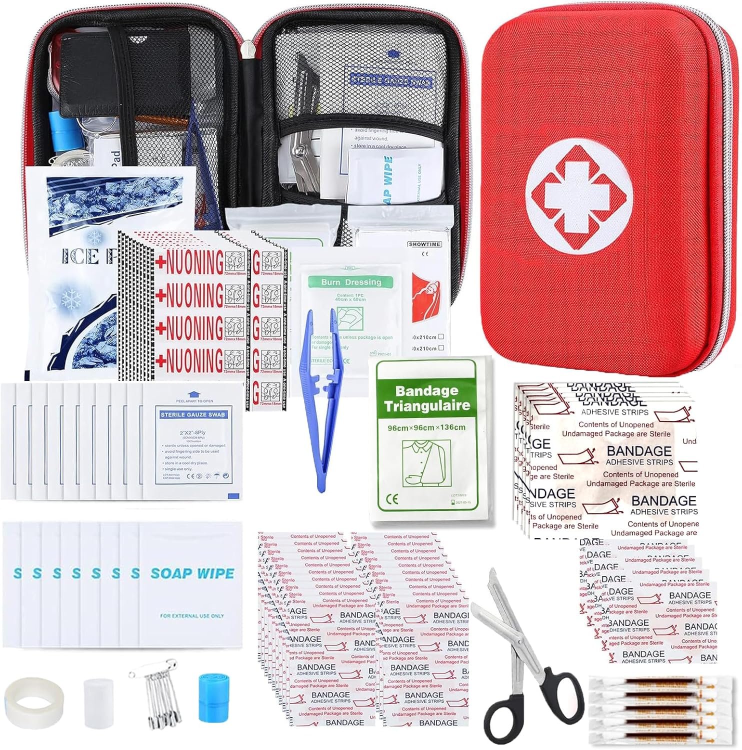 277-Piece Monoki First Aid Kit for Home, Car & Camping