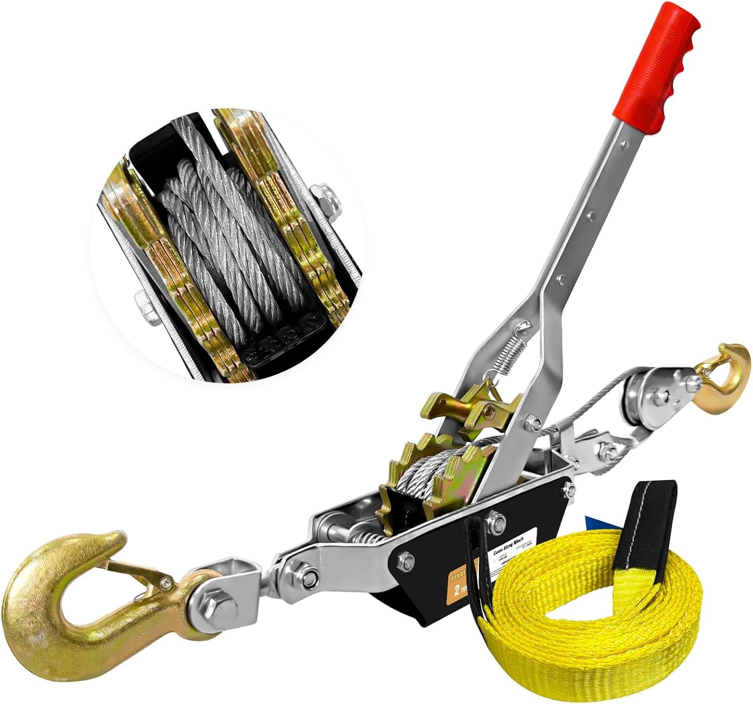 2T Heavy Duty Come Along Winch - Powerful Pulling Tool