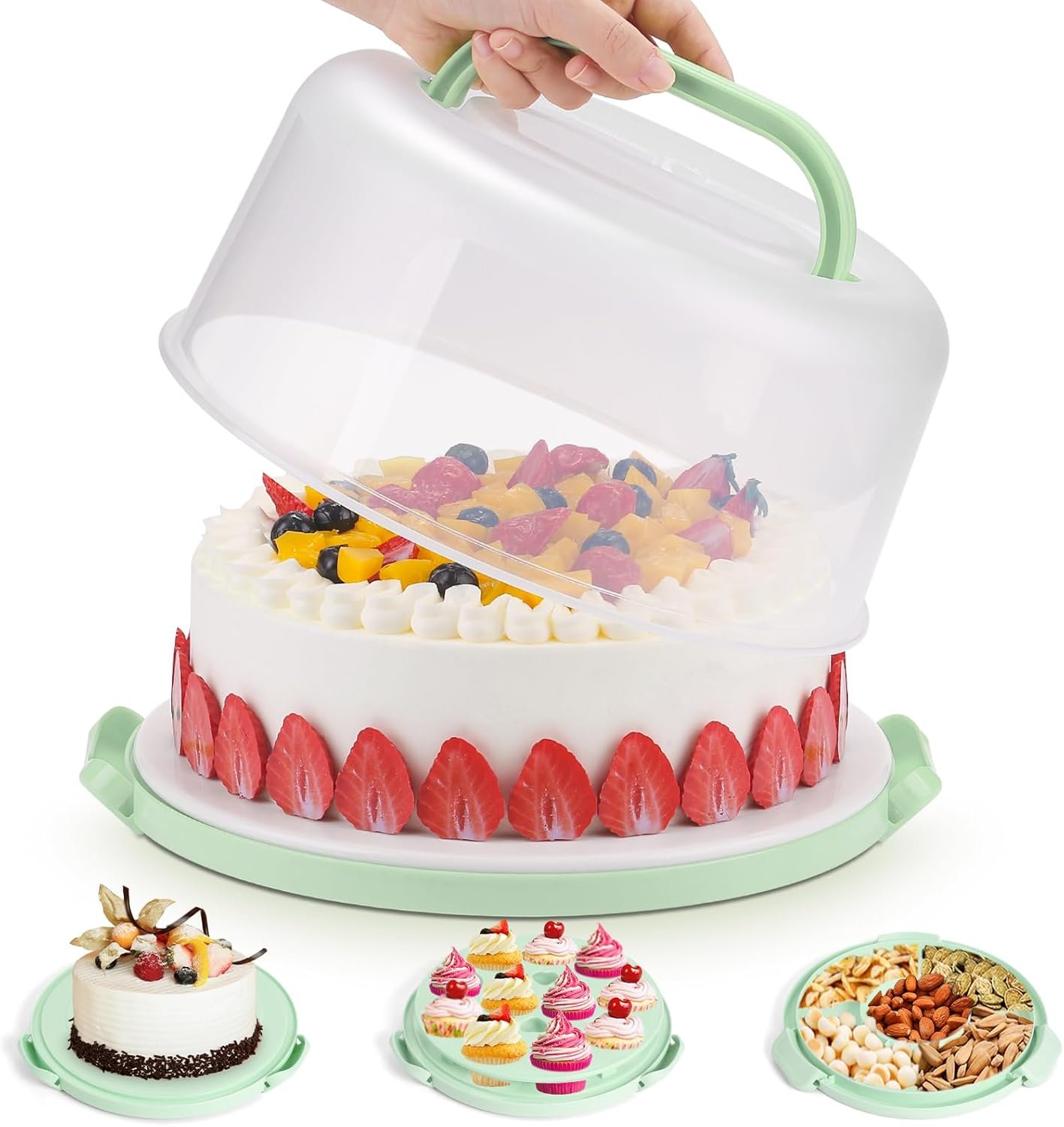 Sturdy 3-in-1 Cake Carrier for Safe Transport