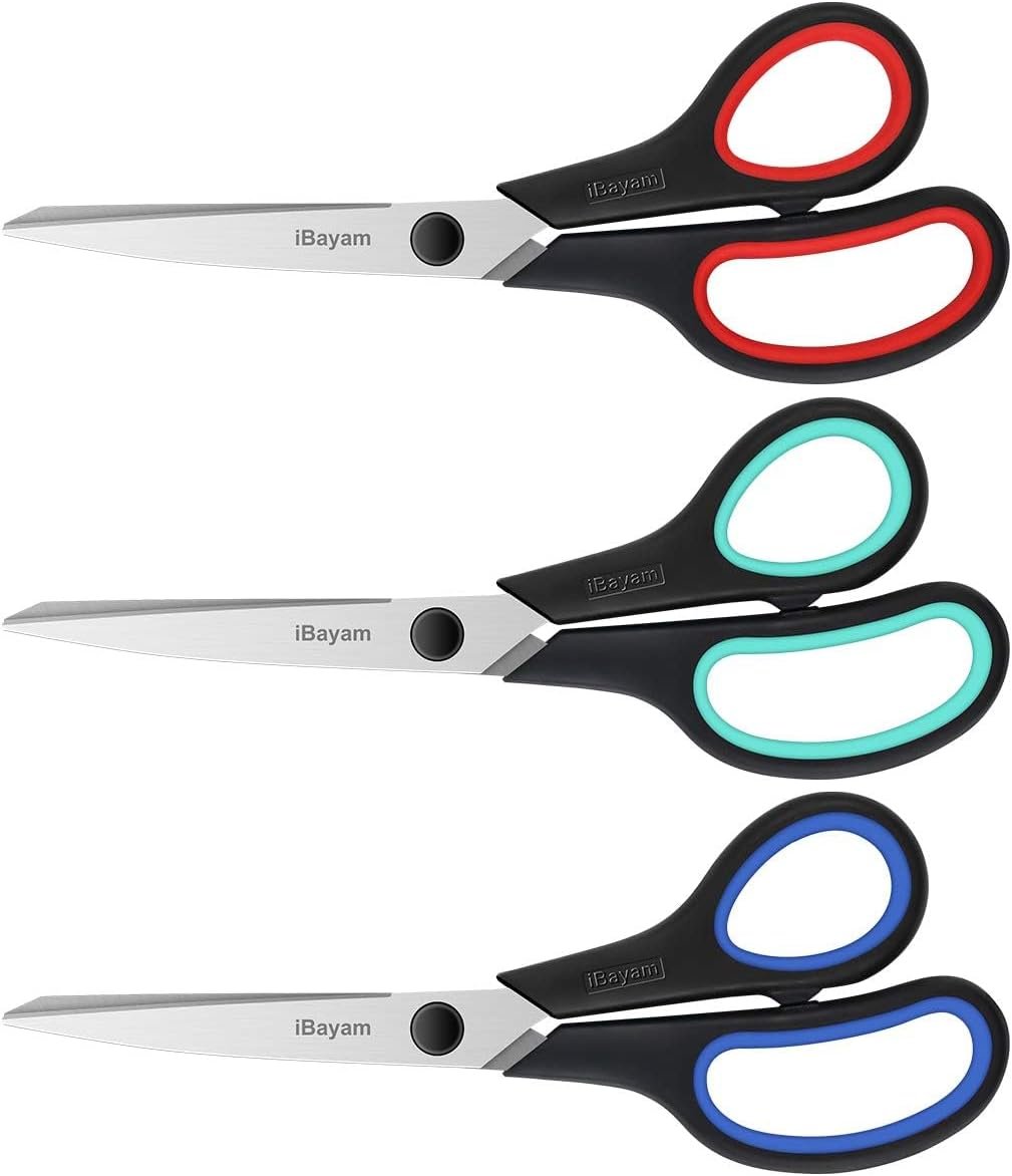 3-Pack Ultra Sharp Heavy Duty Scissors
