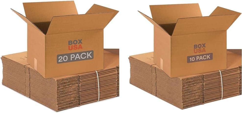 30-Pack Sturdy Medium Moving Boxes – 65 lbs Capacity