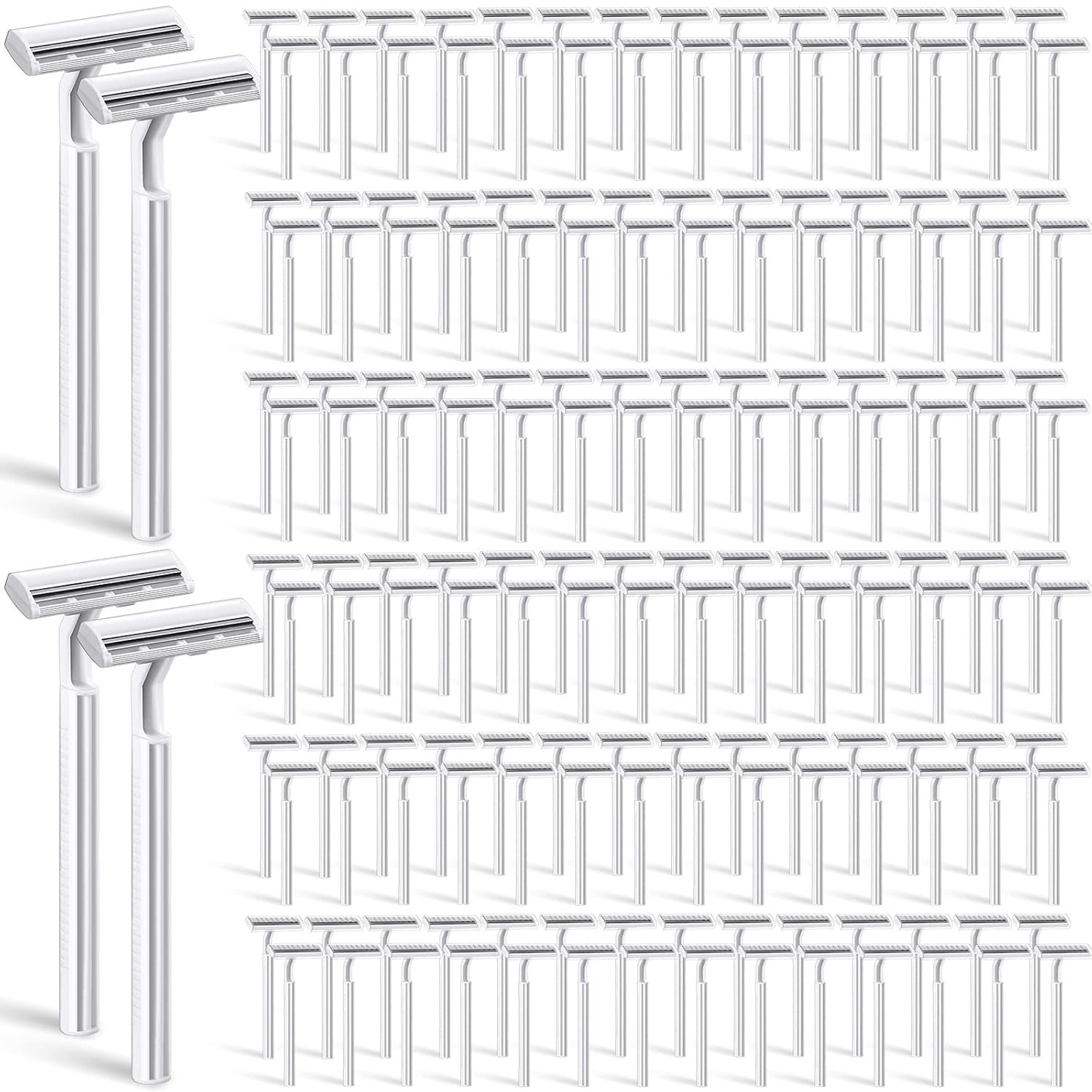 300-Piece Disposable Razors Bulk Pack for Travel & Home