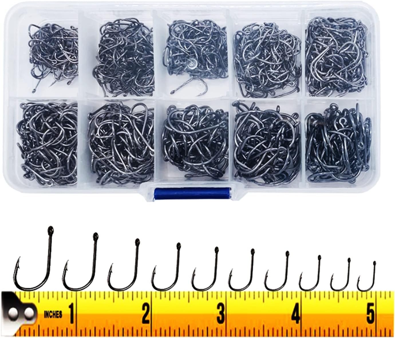 300PCS Barbed Fishing Hooks for All Fishing Adventures