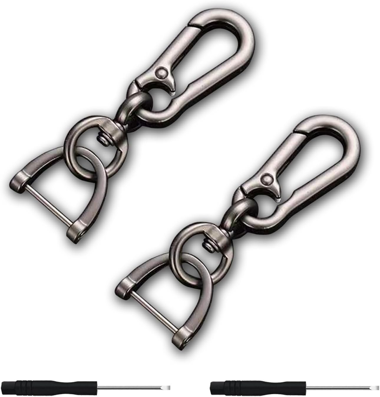 360° Rotating Key Chains - Premium Zinc Alloy Car Key Holders