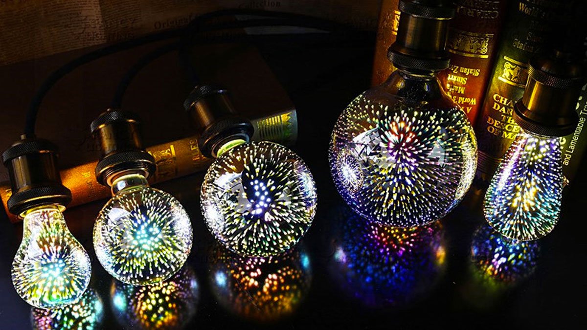 3D Fireworks Light Bulbs