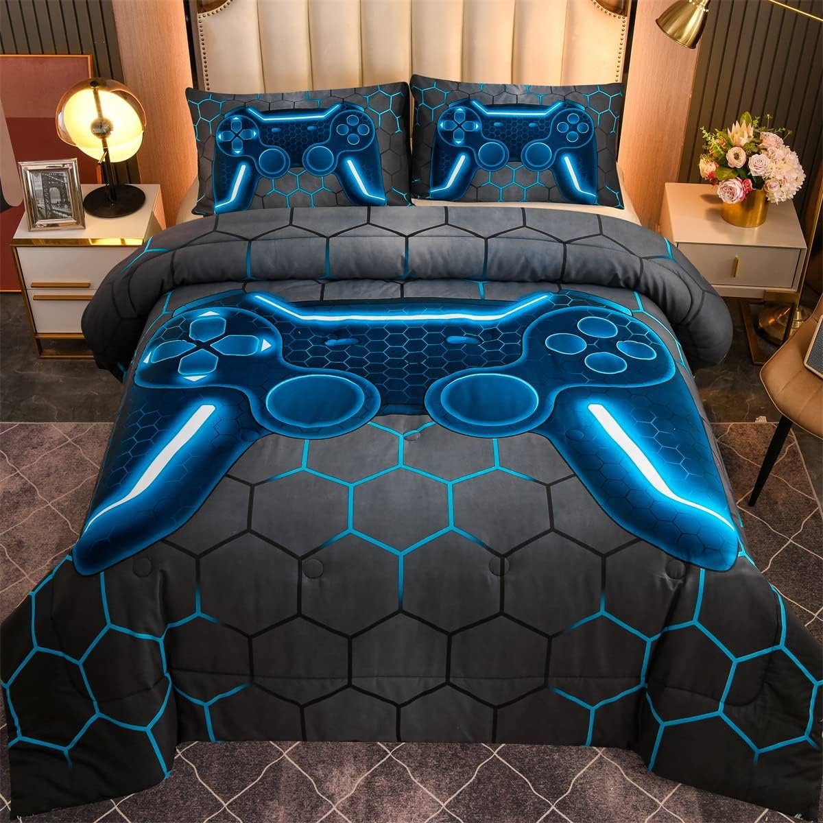 3D Gaming Comforter Set - Cool Bedding for Kids & Teens