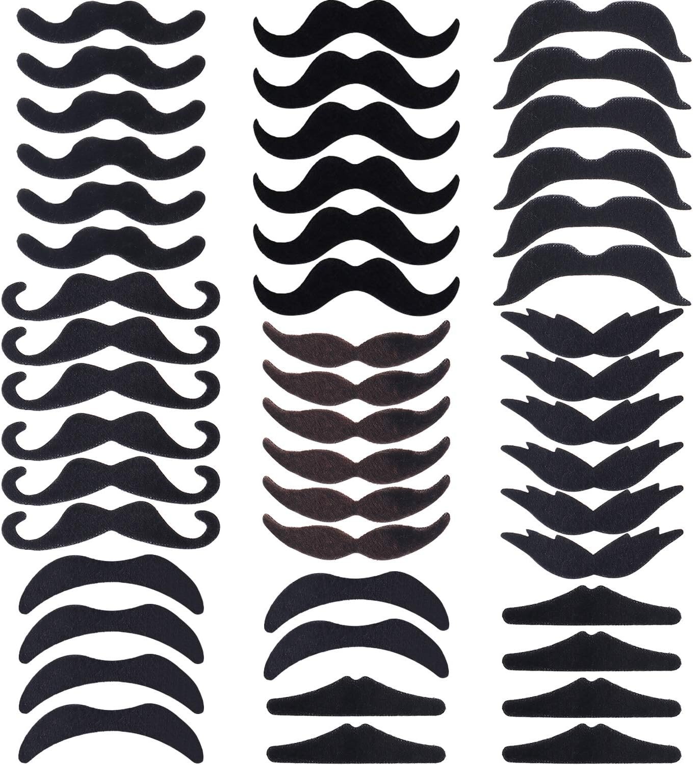 48 Pcs Fun Fake Mustaches for Any Party