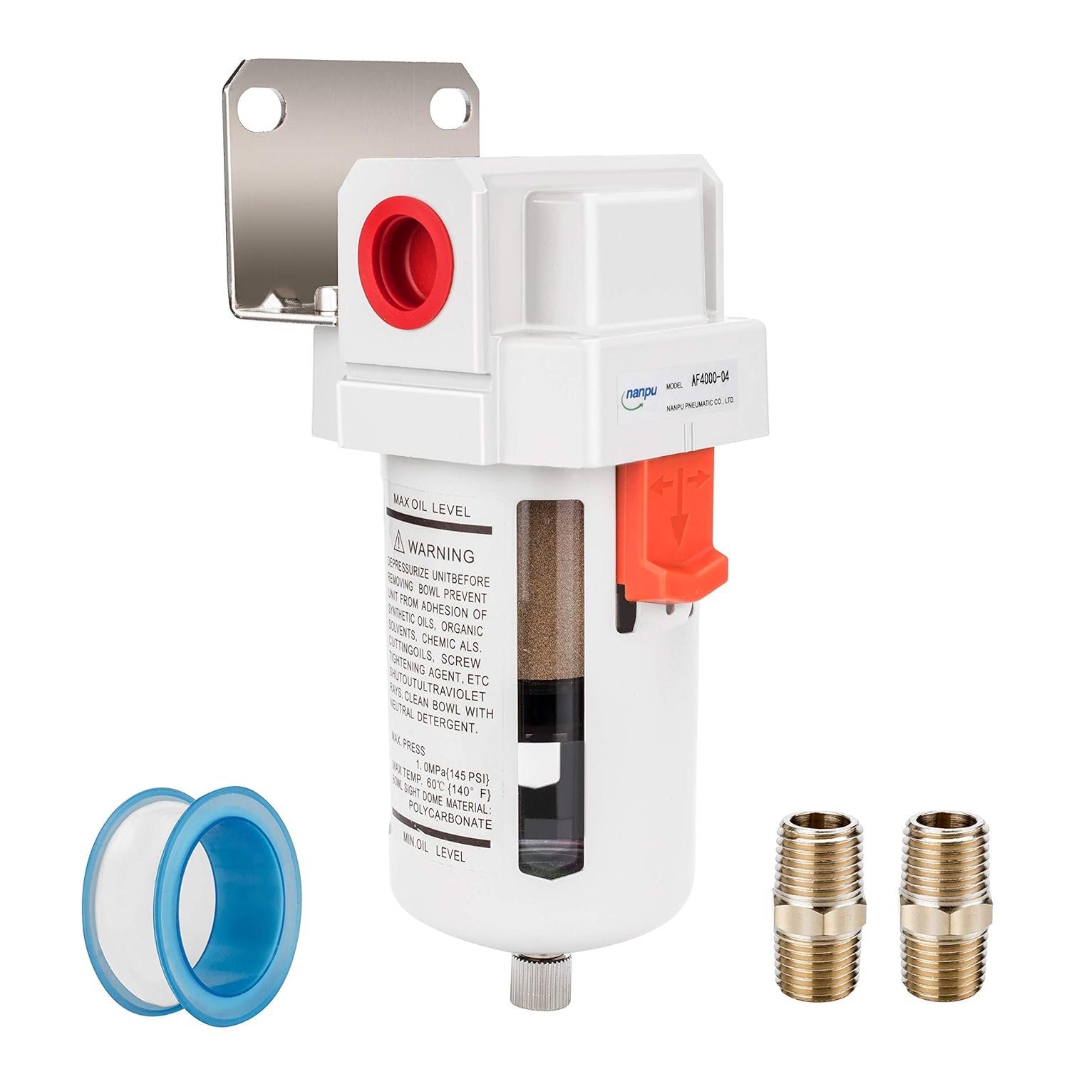 5-Micron Brass Air Filter for Pure Pneumatic Flow