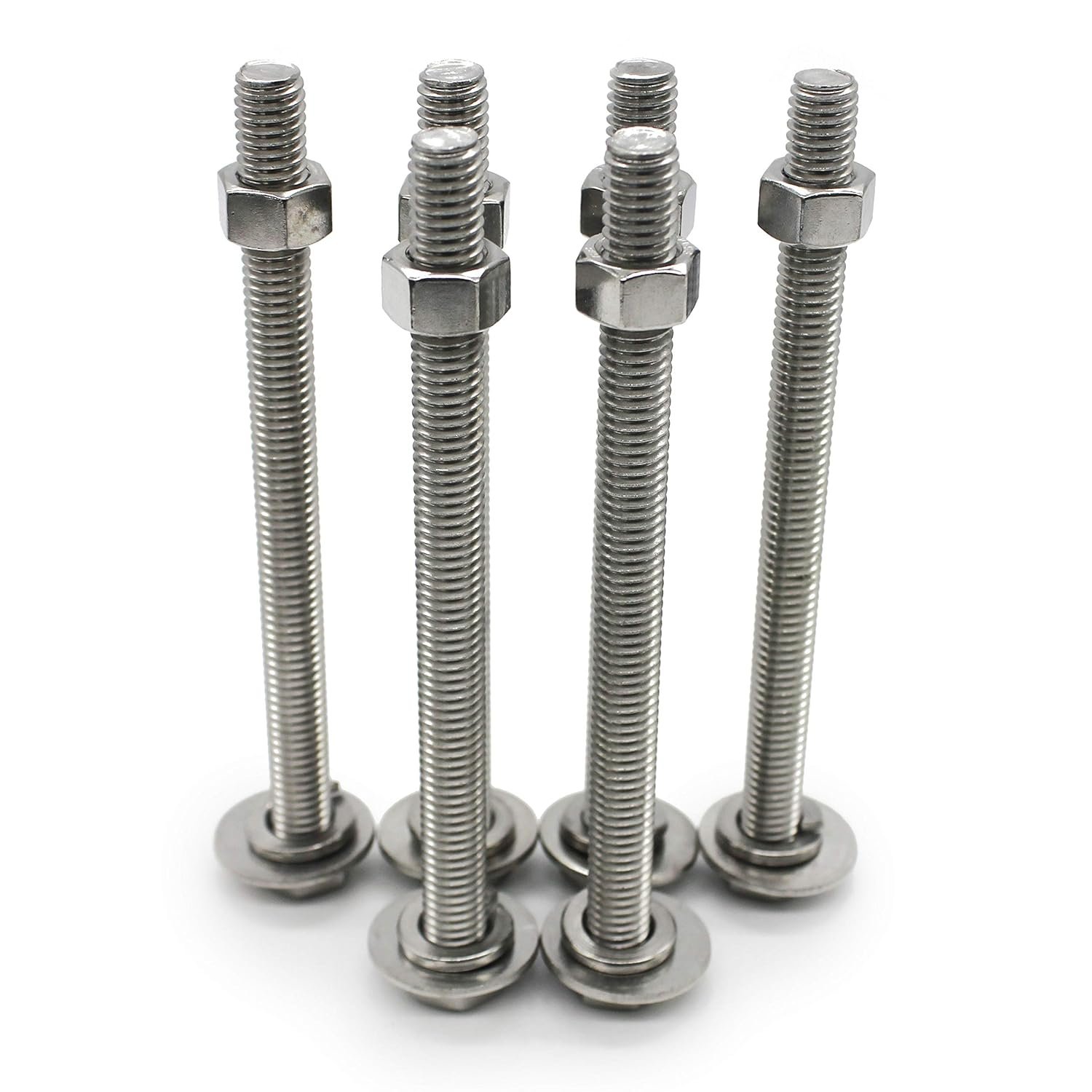 5-Set Stainless Steel Fastener Kit - Heavy-Duty Hex Bolts