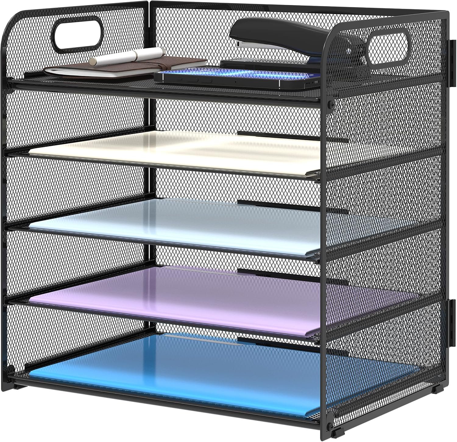 5-Tray Mesh Desk Organizer – Conquer Paper Clutter