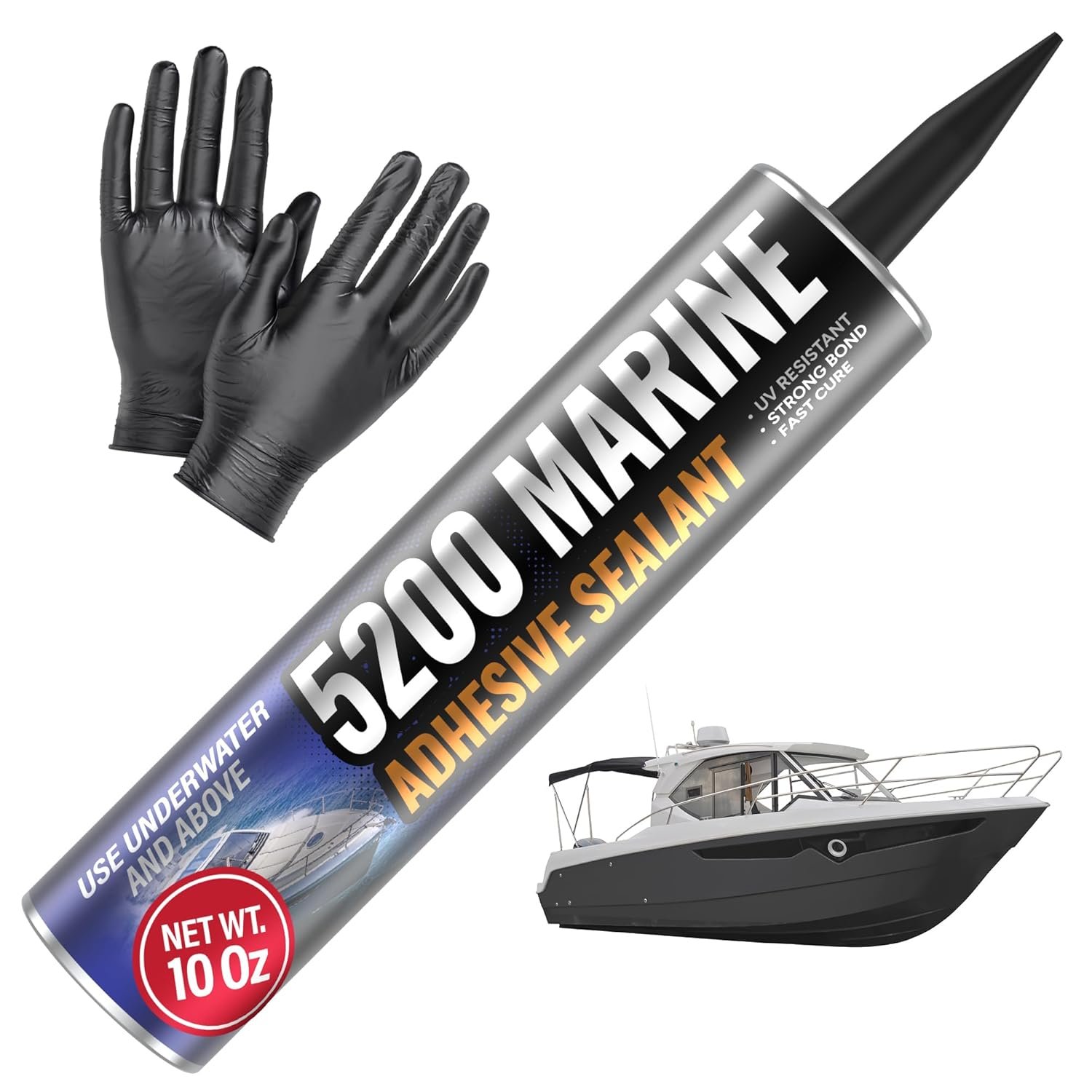 5200 Marine Sealant: Bonds Underwater Fast – 10oz Kit