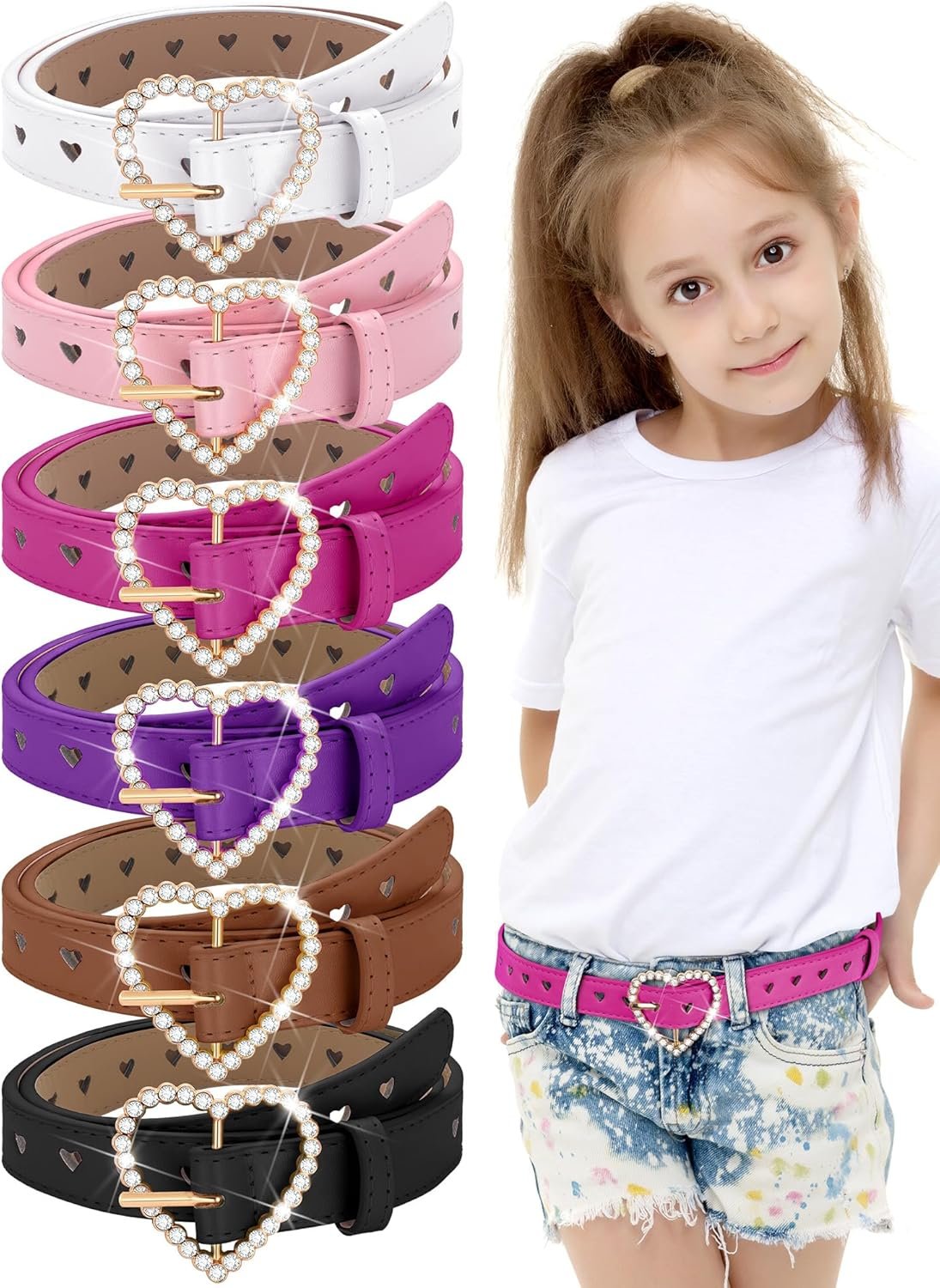 6 Adorable Heart Buckle Belts for Girls' Outfits