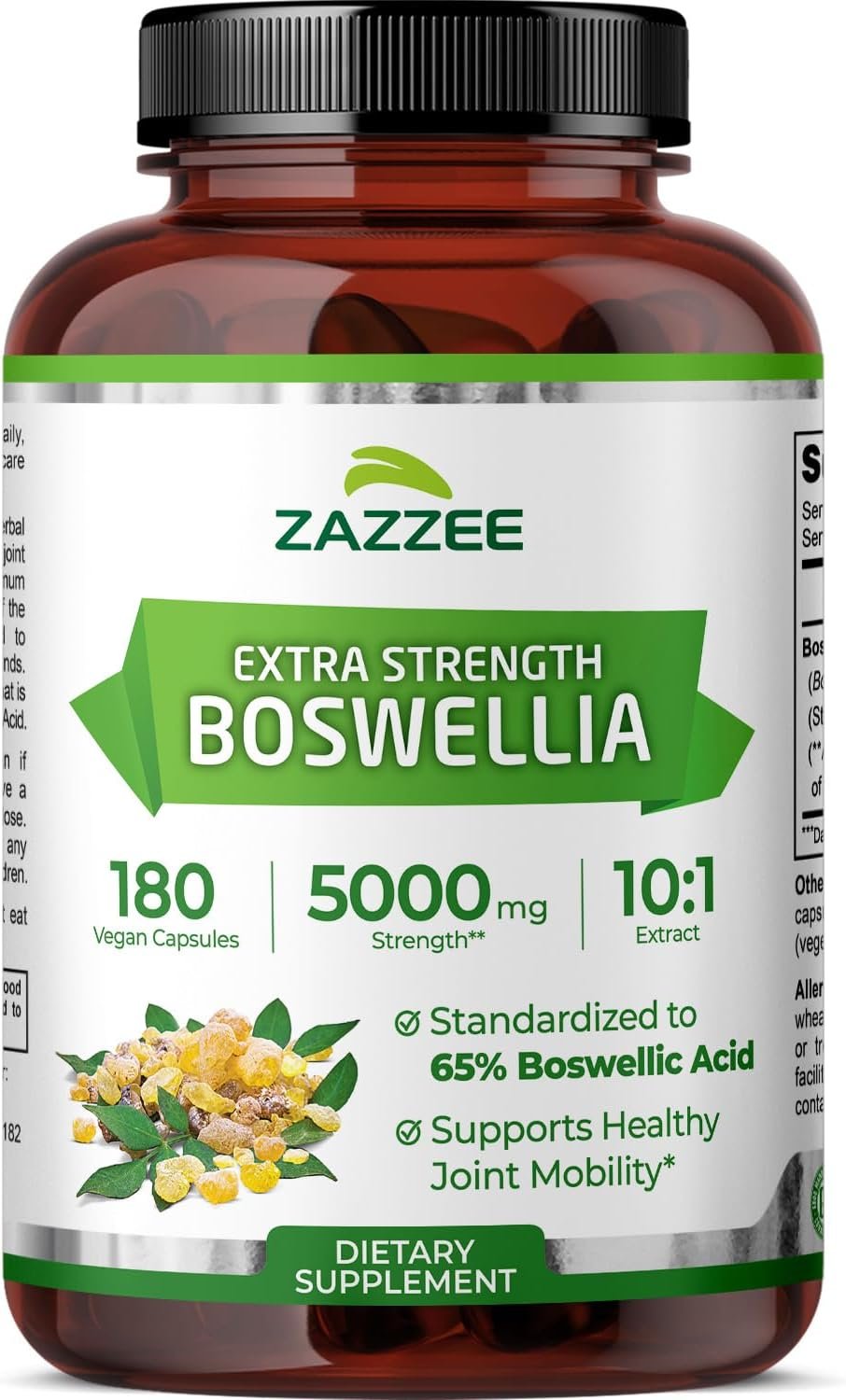 6-Month Supply of Ultra-Potent Boswellia - 5000mg, 65% Boswellic Acid