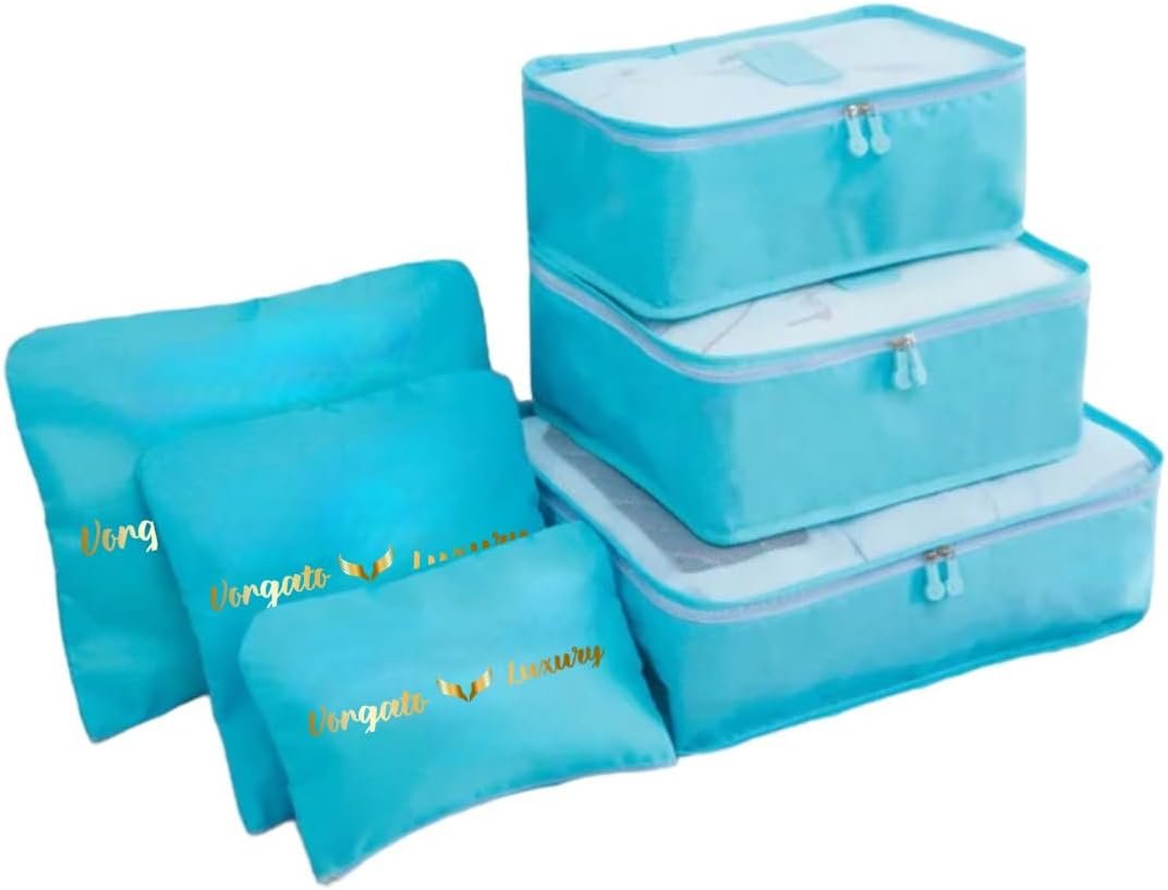 6-Piece Travel Packing Cubes - Organize Your Luggage Like a Pro