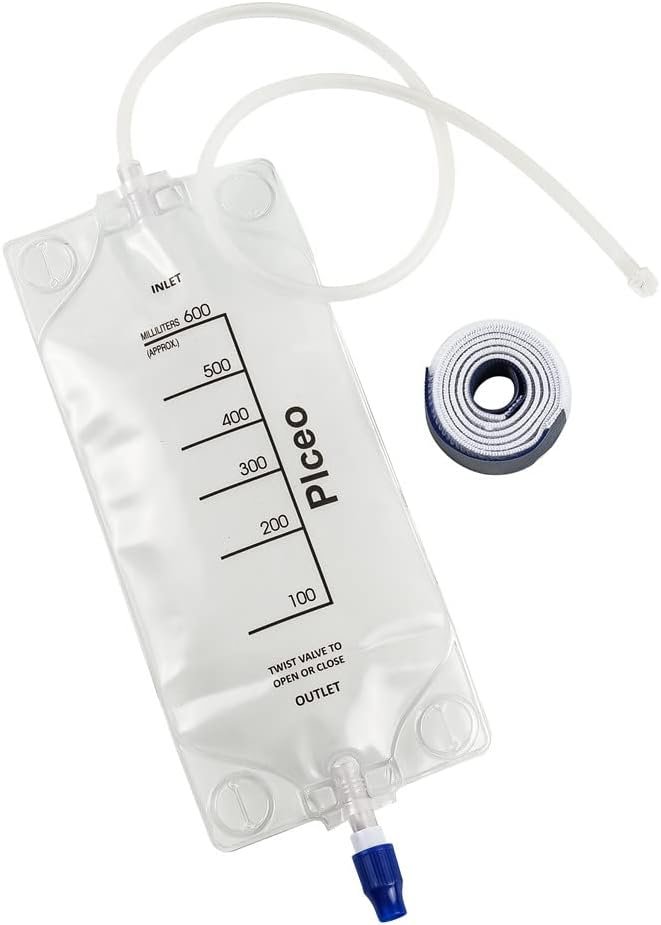 Reliable 600ml Drainage Bag with Twist Valve - Pack of 2