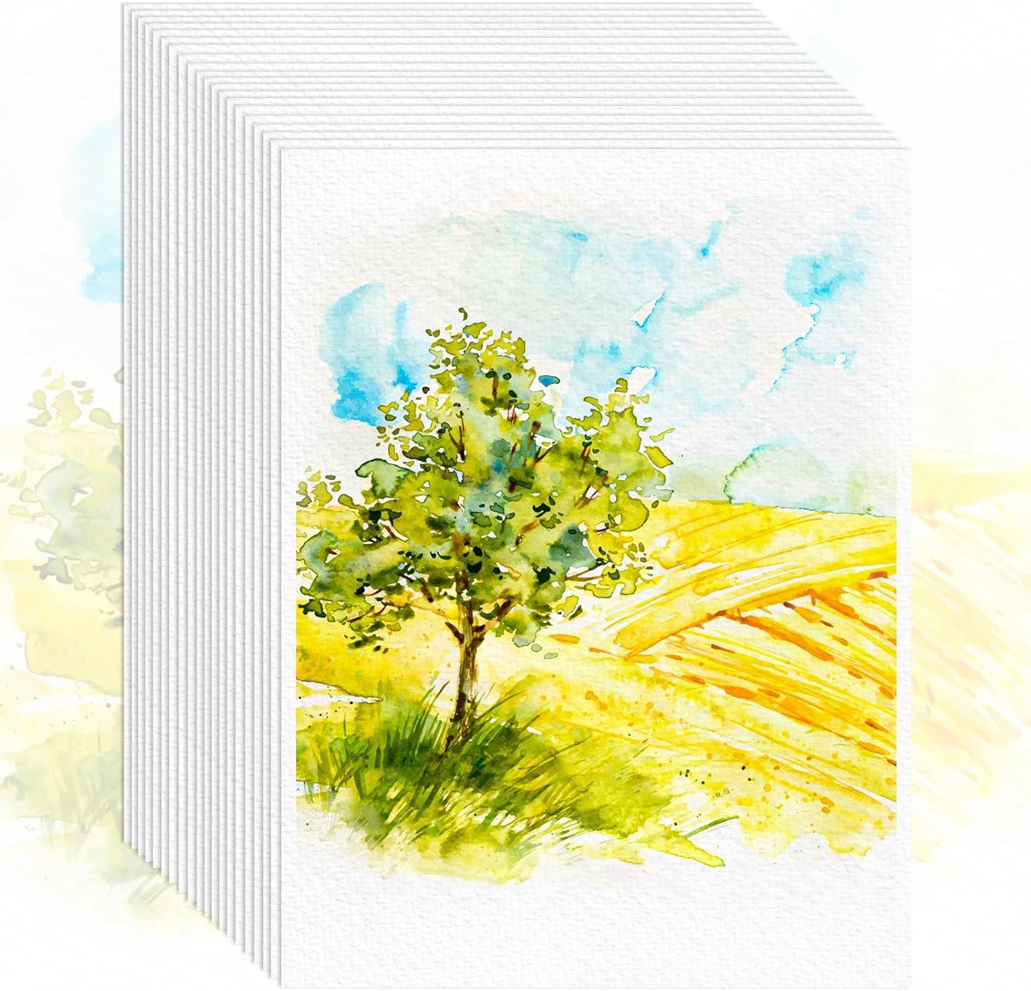 Premium 64 Sheets Watercolor Paper for Artists