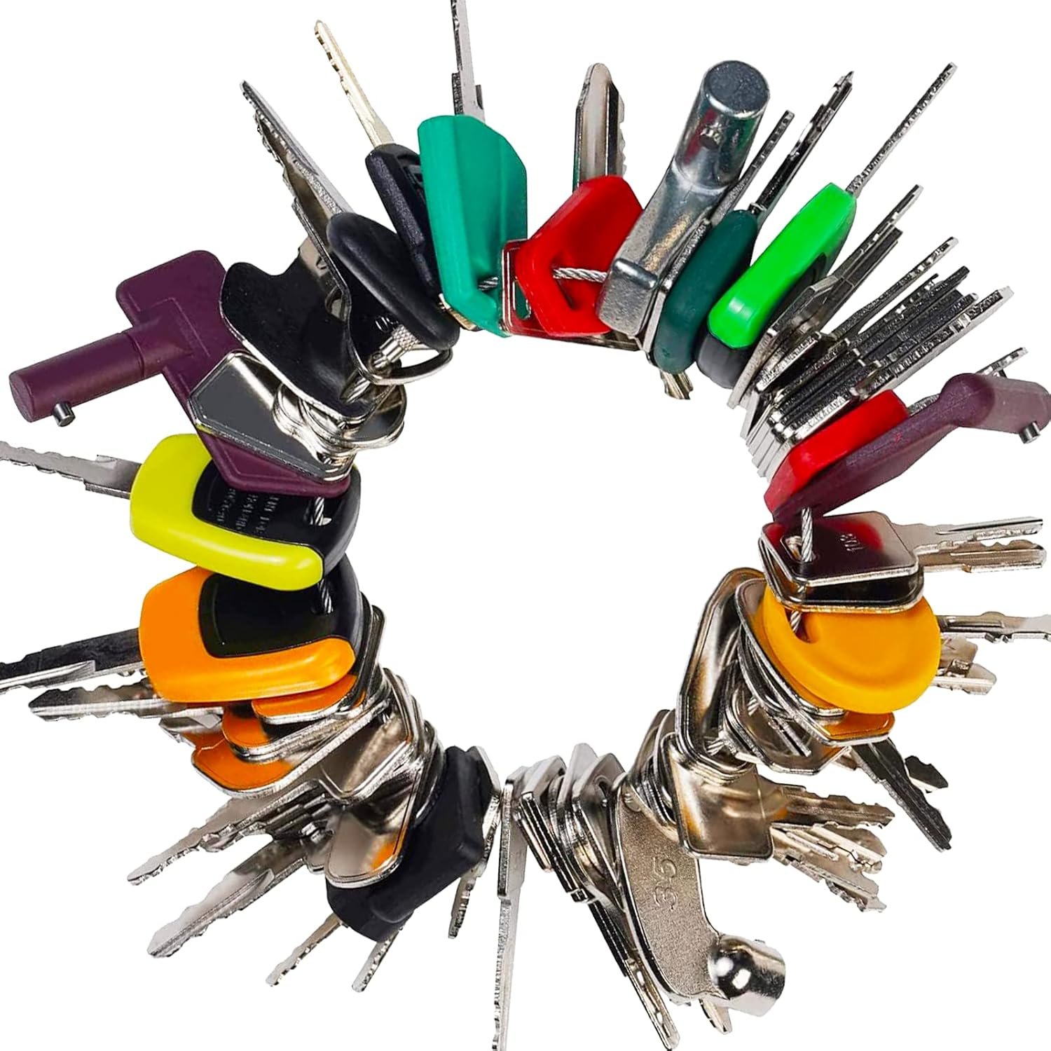 67-Piece Heavy Equipment Master Key Set - Universal Construction Machinery Keys