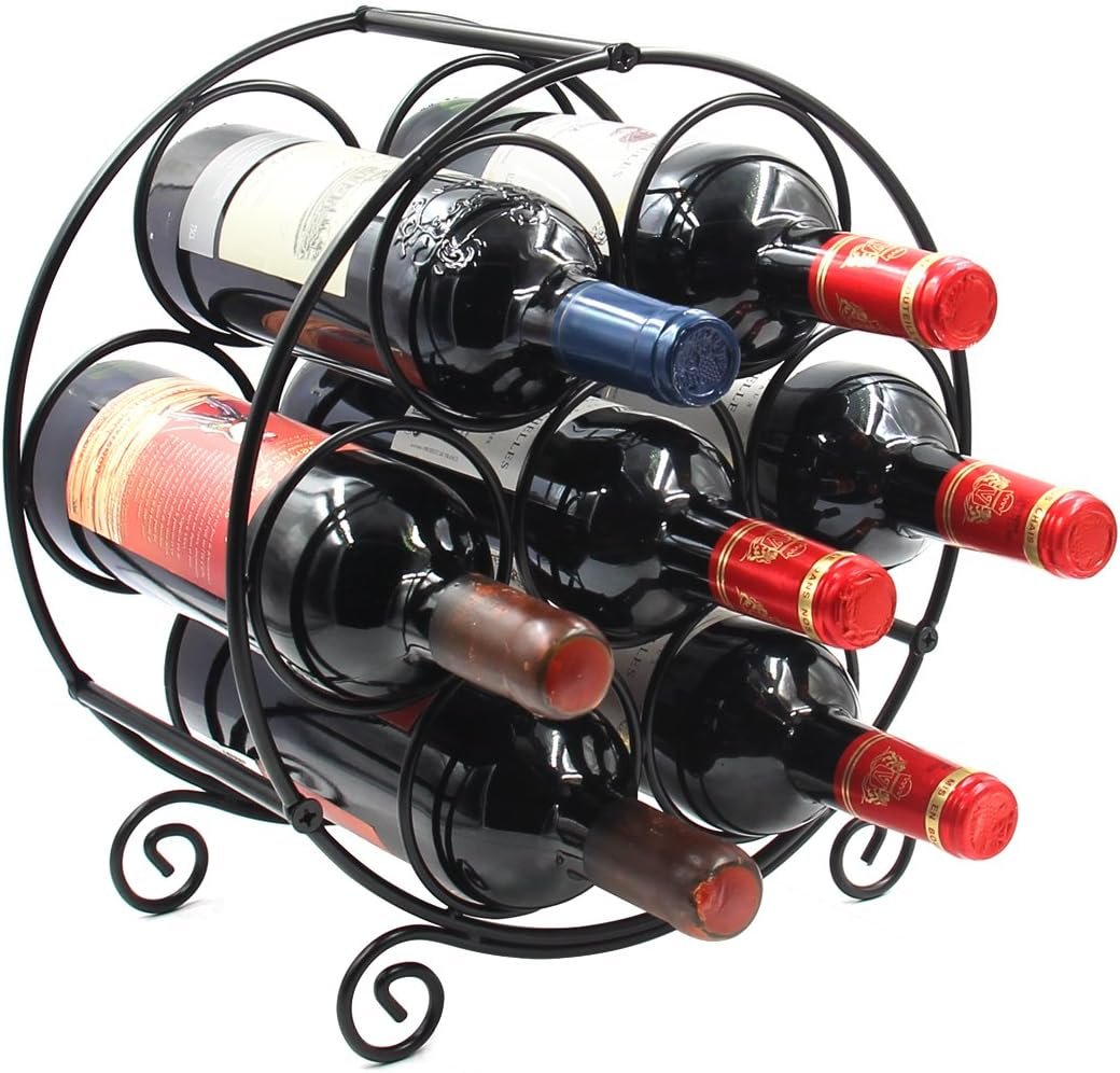 7-Bottle Wine Rack: Elegant Countertop Storage Solution