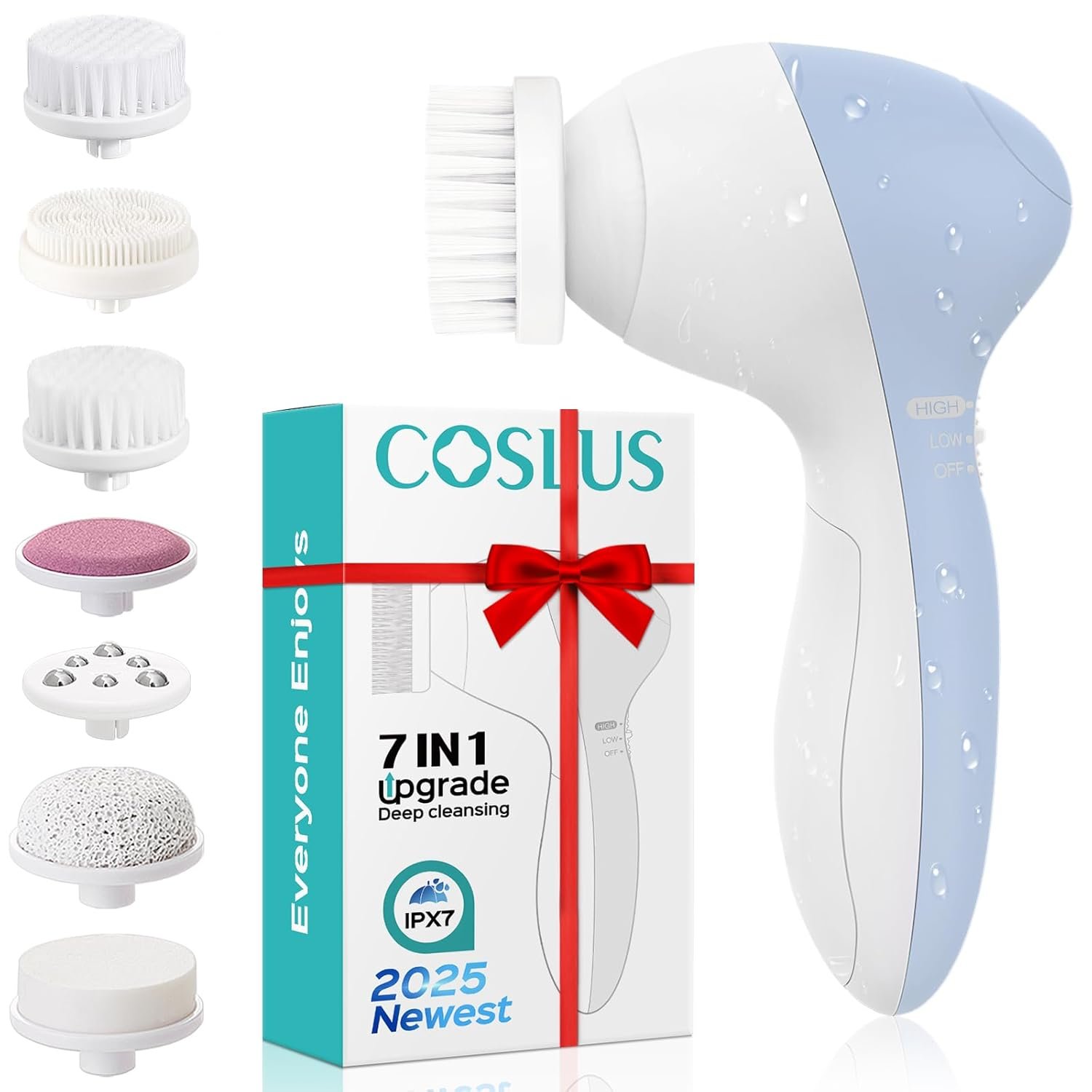 7-in-1 Electric Facial Brush for Deep, Gentle Cleansing
