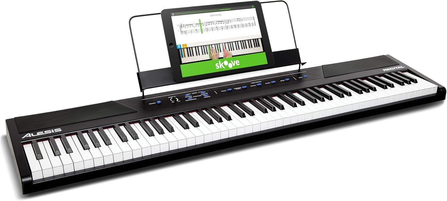 88-Key Digital Piano: Premium Sound & Learning Built-In