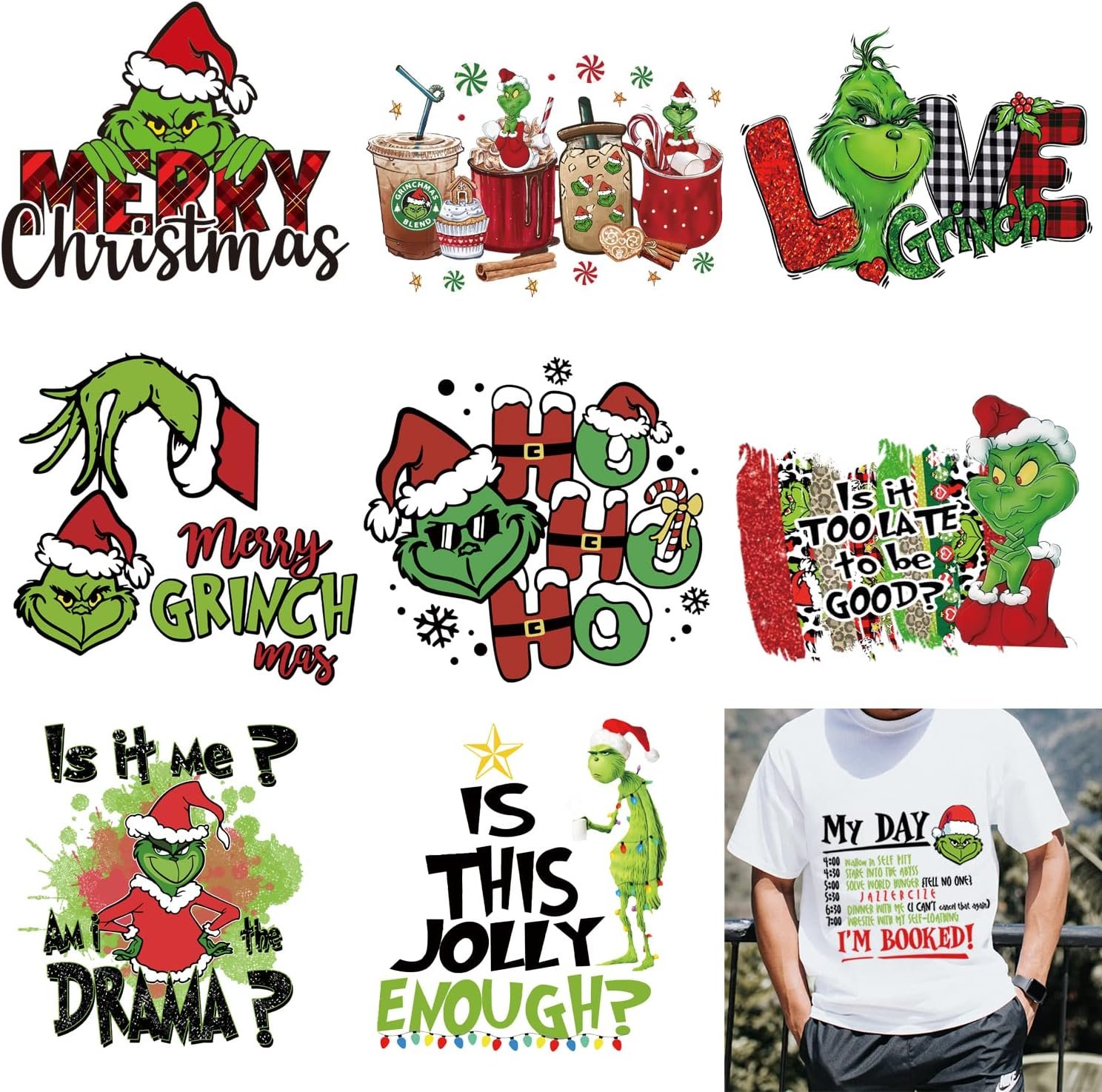 9 Christmas Iron-On Decals for DIY Holiday Crafts