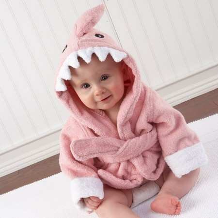 Baby Blue Terry Shark Robe