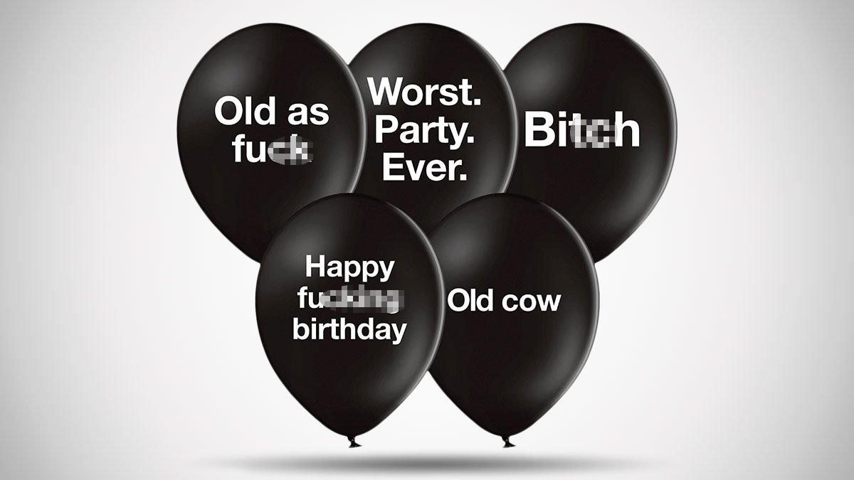 Abusive Birthday Balloons