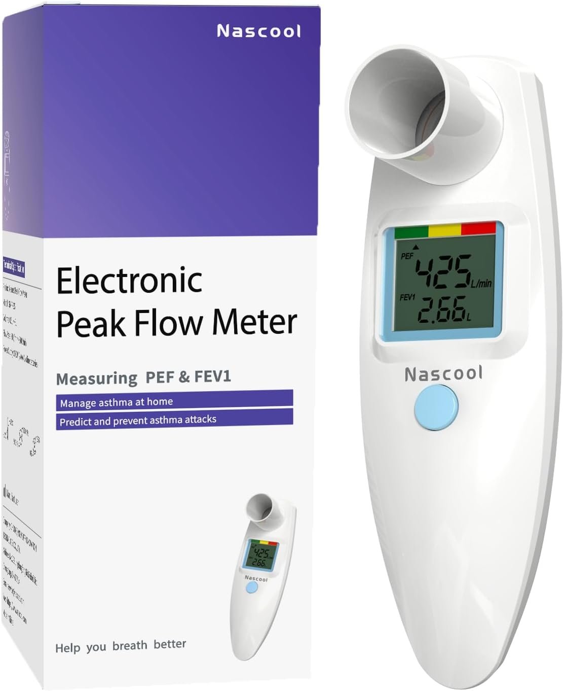 Accurate Digital Peak Flow Meter for Asthma & COPD Management