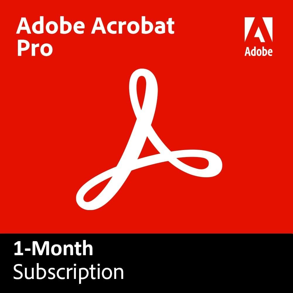 Master PDFs with Adobe Acrobat Pro: 1-Month Subscription